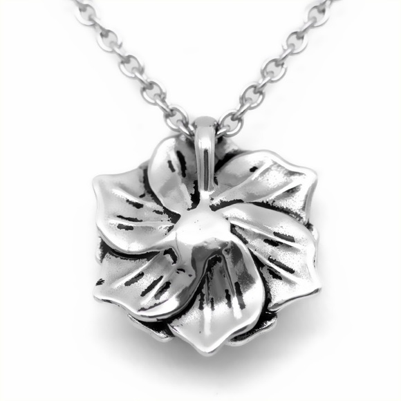 SKULL ROSE BIRTHSTONE NECKLACE WITH SWAROVSKI CRYSTAL - Garnet - Picture 4 of 5